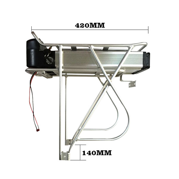 Professional Rear Rack Electric Bike Battery 48v Lithium Battery Pack