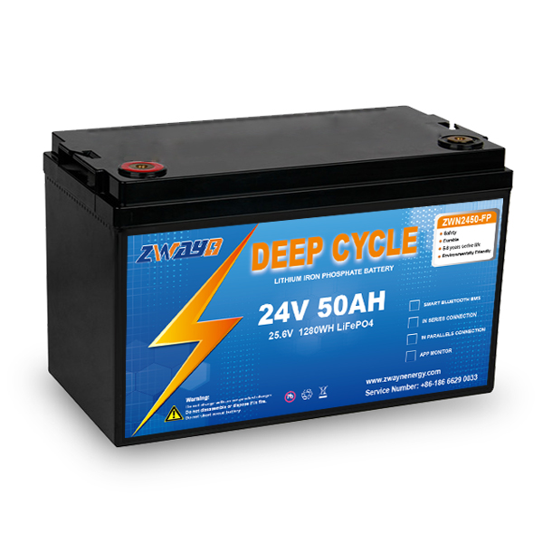 25.6V 50Ah LiFePO4 Prismatic Battery Pack for Solar Storage/ Marine