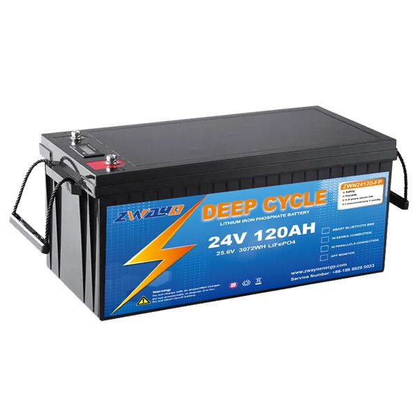 25.6V 120Ah LiFePO4 Prismatic Battery Pack for Solar Storage/ Marine